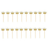 JANOU Gold Glitter Crown Cake Cupcake Topper for Wedding Party Decoration Pack 20pcs JANOU
