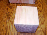 5-Inch Natural Unfinished Wood Blocks - Set of Two (2) Wooden Cubes (Each is Five Inches Square) Steve's Gift Shoppe