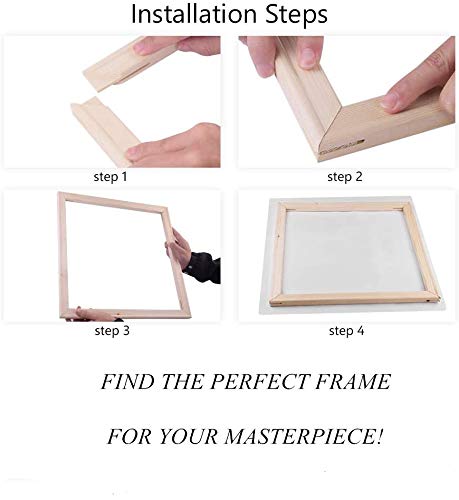 DIY Solid Wood Canvas Frame Kit 16 x20 Inch for Oil Painting & Wall Art - Wooden Art Frames with Thumb Tacks(4 Strips) - WoodArtSupply