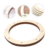 SEWACC 2Pcs Wooden Wreath Frame Flat Wreath Base Wreath Form Flower Wreath Boards Wreath Boards with Holes Craft Hoop Rings Floral Hoop Centerpiece SEWACC