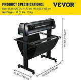 VEVOR Heat Press Machine, 15 x 15 Inch, 6 in 1 Combo Swing Away T-Shirt Sublimation Transfer Printer and Vinyl Cutter 34 inch Plotter Machine with VEVOR