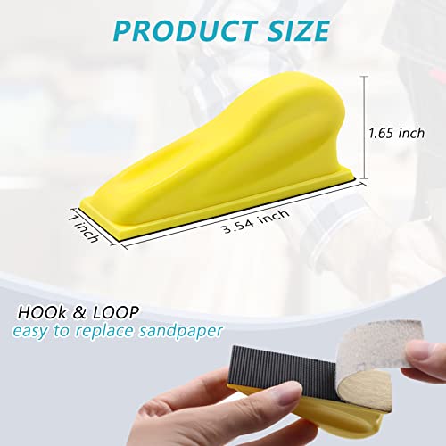 ZEHIQ 61 Pieces Detail Sanding Refill 3.5 x 1 inch, Micro Sander Kit for Small Projects Hook and Loop Aluminum Oxide Gold Sandpaper Assorted 60 to ZEHIQ
