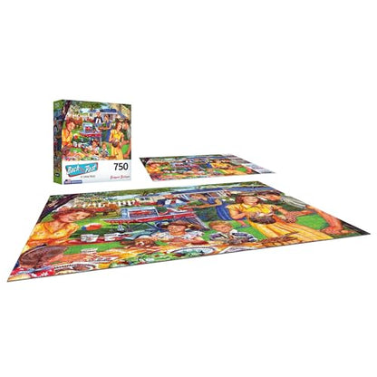 Cra-Z-Art - RoseArt - Back to The Past - Backyard BBQ - 750 Piece Jigsaw Puzzle - WoodArtSupply