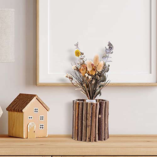 Pllieay 60 Pack 4 Inch Long 0.3-0.5 Inch in Diameter Wood Log Sticks Natural Twigs Sticks Wood Craft Sticks for DIY Crafts Photo Props, School Pllieay