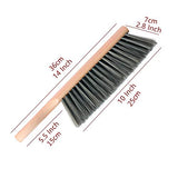 OAKART Hand Brush Soft Bristles Oiled Beech Wood Handle Small 14 Inch Long (Gray) OAKART