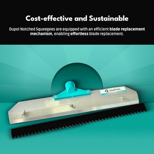 DUPOL - Epoxy Floor Squeegees - Notched Squeegee 16” are Used to Apply Heavy coatings Such as epoxy, Urethane, Cement Self-Leveling. The Best DUPOL