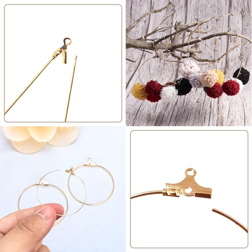 DRWATE Earring Making Kit with 940 PCS Beading Hoop Earring Finding Component Accessories Hooks Jump Rings Loop Earring Backs Beads and Charms for DRWATE