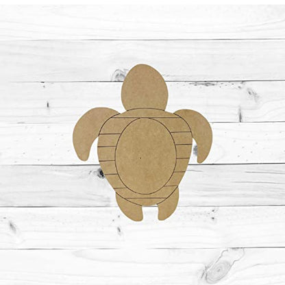 Turtle, Engraved Shape MDF Wooden Craft, Unfinished Craft, DIY Craft Art, Build-A-Cross