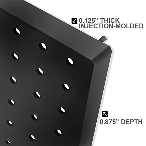 Azar Displays 900945-BLK The DIY Multi-purpose 70-piece Pegboard Wall Organizer Kit with Two Panels and Accessory Assortment, Panel Sizes: 13.5” W x - WoodArtSupply