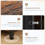 Lyromix 70.86'' Dog Crate Furniture Large Breed TV Stand with Cushion & Double Rooms,Wooden Dog Kennel Dog Crate End Table with Removable Divider for Lyromix