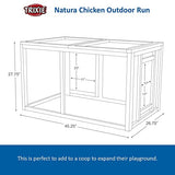 TRIXIE Outdoor Run with Cover, Chicken Cage, Chicken Backyard, Playground, Brown, 45.25 x 26.75 x 27.75 inches TRIXIE