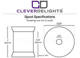 CleverDelights 1" x 5/8" Wood Spools - 50 Pack - 1 Inch Craft Spools CleverDelights