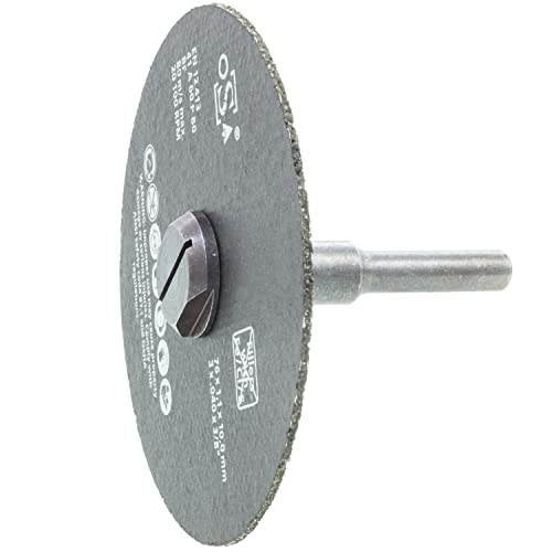 TJR© Mounting Mandrel for Cut-Off Wheels - Versatile 3/8-inch Arbor Hole and ¼-inch Stem with Dual Locking Options with Screwdriver and Wrench - Die TJR
