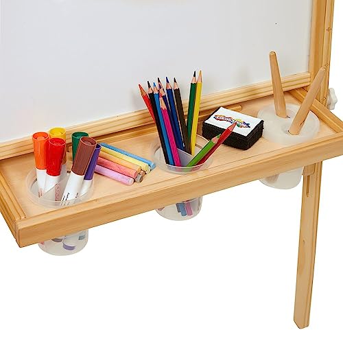 Colorations All in One Wooden Adjustable Easel for Kids, Ages 2-6 + |32", 37", & 41" Heights | Toddler, Preschool, & Kindergarten Art Stand with - WoodArtSupply