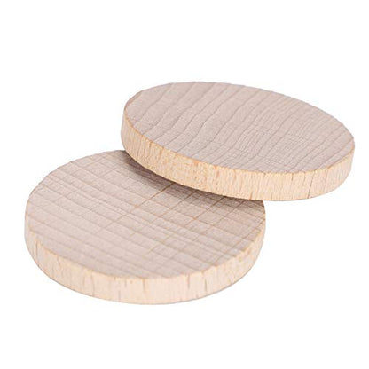 100Pcs Wood Circles for Crafts, Unfinished Wood Rounds Discs DIY Blank Wooden Discs for Decoration Maker Handmade Accessories(4CM)