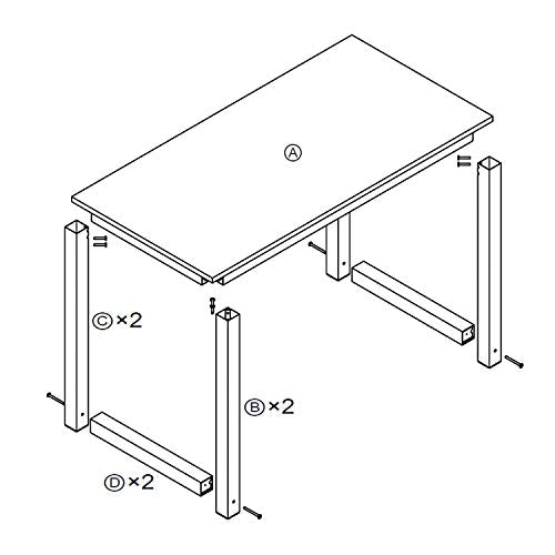 Decoholic Modern Computer Desk 63” Large Workstation Office Desk Computer Table Study Writing Desk for Office Home, with Leg Bars,Industrial Decoholic