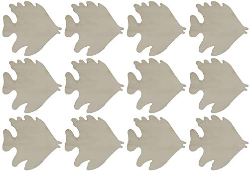 Creative Hobbies® 3.5 Inch Unfinished Wooden Shapes - Ready to Paint or Decorate Fish Shape | 12 Pack Creative Hobbies