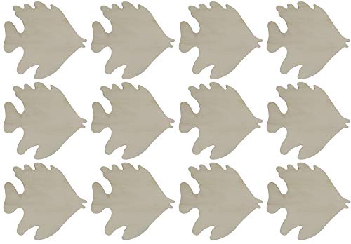 Creative Hobbies® 3.5 Inch Unfinished Wooden Shapes - Ready to Paint or Decorate Fish Shape | 12 Pack - WoodArtSupply