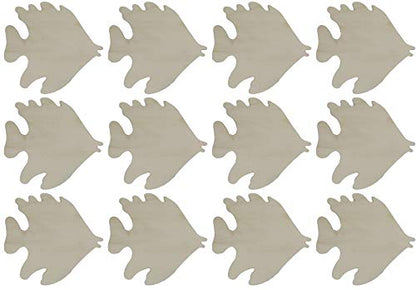 Creative Hobbies® 3.5 Inch Unfinished Wooden Shapes - Ready to Paint or Decorate Fish Shape | 12 Pack - WoodArtSupply