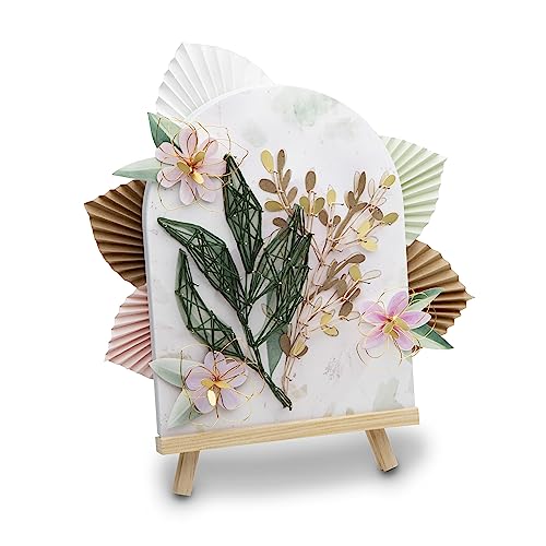 Craft Crush DIY String Art Craft Kit - Floral Interior Design DIY Activity for Teens & Adults - Complete String Art Kit with Embroidery Thread, Foam Craft Crush
