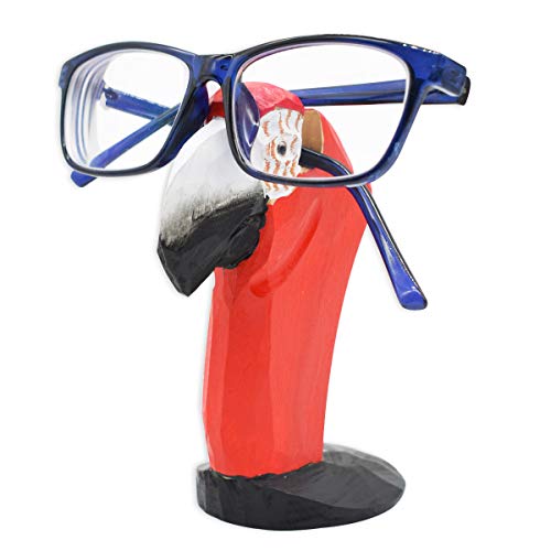 VIPbuy Handmade Wood Carving Eyeglasses Spectacle Holder Stand Sunglasses Display Rack Home Office Desk Décor Gift (Parrot) VIPbuy