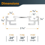 POWERTEC 71705 24 Inch Circular Saw Guide for Circular Saw, Router and Jig Saw, Contractor Straight Edge Clamp Saw Guide for Cutting Plywood and POWERTEC