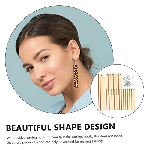 VILLCASE 5 Sets Blank Wood Earrings Unfinished Earring Pendants Blank Earring Unfinished Earring Tags Earring Jump Rings Earring Blanks Earring VILLCASE