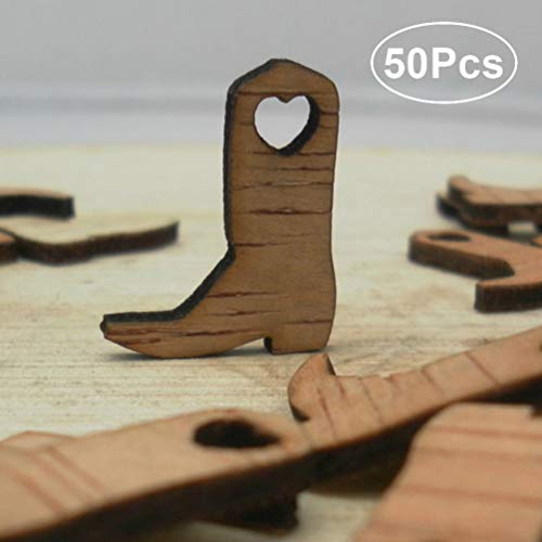 MAGICLULU Unfinished Wood Shape 50pcs Wooden Boots Boot Cutout Boot Vase Blank Wooden Embellishment Wooden Craft Cutout Miniature Boots Kids Horse MAGICLULU