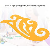 French Curve Template Set Ding Drafting Template Tools Plastic French Curve Ruler for Students, Teachers, Engineers, Needlework/Sewing/Embroidery(B) Pssopp