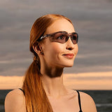 NoCry Lightweight Tinted Safety Glasses with UV 400 Protection, Anti Fog and Anti Scratch Coating and Grey Wrap Around Lenses; ANSI Z87.1 Certified NoCry