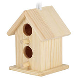 Meiyya Unfinished Birdhouse to Paint for Birdwatching with Perch, MoistureResistant Bird Nests, 3Pcs Birds Supplies Wooden Bird House for Swallows Meiyya