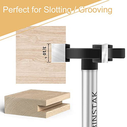 CNC Spoilboard Surfacing Router Bit 1/4 inch Shank, Extra Large 1-1/4 inch Cutting Diameter, Slab Flattening Router Bit Planing Bit Wood Planing Bit - WoodArtSupply