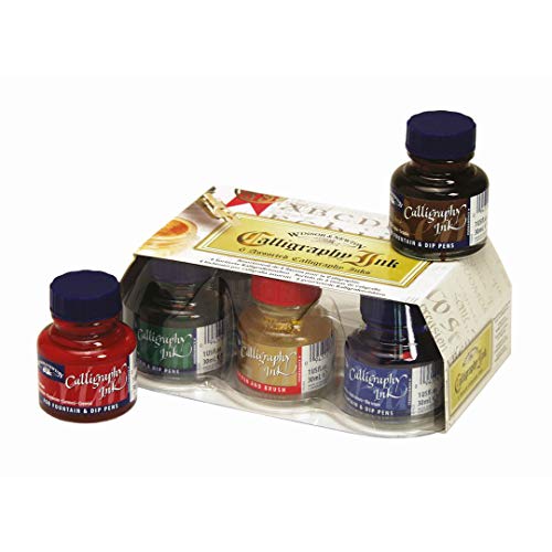 Winsor & Newton Calligraphy 6-Jar Ink Set, 30ml - WoodArtSupply