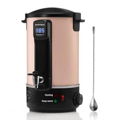 OFFNOVA Wax Melter for Candle Making, 6L Candle Wax Melting Pot with Heating Core Spout & Digital Display, Ideal for Business or Craft (Pink) - WoodArtSupply