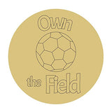 Own The Field Design by Lines Unfinished Wood Cutout Kids Room Soccer Door Hanger MDF Shape Canvas Style 1 Art 2 (6") Diverse Woodworking