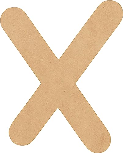 Unfinished Wood Letters 10 inch X Wood Letters, Wall Decor Break Bone Decorative Standing, Letters Slices Sign Board Decoration NEXTCraft