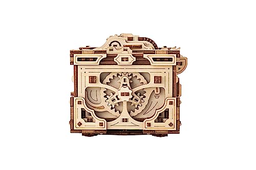 Wood Trick Enigma Chest 3D Puzzle Box - Challenging Wooden Mechanical Model Kit for Adults and Kids - WoodArtSupply