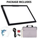 Rechargeable A4 Light Box with Carry Bag, Innovative Stand/Top Clip, iVAOOZE Wireless Light Pad for Cricut Vinyl, Weeding Tools, Diamond Painting, iVAOOZE