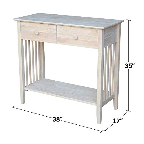 International Concepts Mission Styled Server and Console Table, Unfinished IC International Concepts