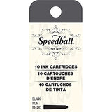 Speedball 002905 Fountain Pen Ink Cartridges Set - Cartridges for Speedball Fountain Pens -10 Black Cartridges Speedball