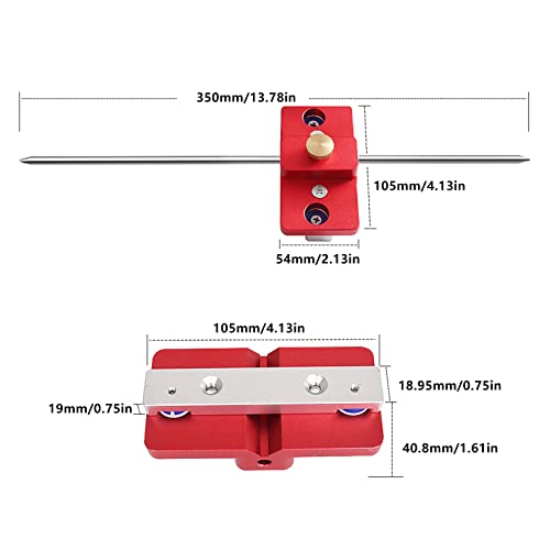 Table Saw Fence Parallel Positioning Tool, Aluminum Alloy Saw Blade Alignment Jig Table Saw Indicator Gauge Woodworking Aligning and Calibrating CDIYTOOL