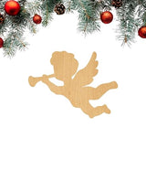 3 Pcs Cherub Supply 3" Wooden Shape Ornaments Unique Unpainted Smooth Surface Unfinished Laser Cutout Wood Sheets Boards for Crafts 1/8 Inch Thick WoodArtSupply