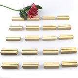 20pcs Natural Wood Memo Clips Photo Holder Business Card Stand Message Unfinished Wood Box with Lock Youngy