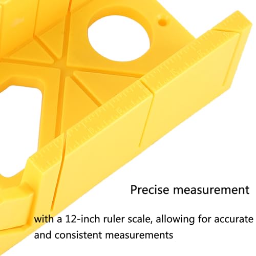 Wonglea Mitre Box and Saw Set,12”Miter Box with 14”Back Saw for Crafting,Mini Mitre Box Saw Storage for Wood,Preset 45 Degree Cutting Guide Wonglea