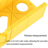 Wonglea Mitre Box and Saw Set,12”Miter Box with 14”Back Saw for Crafting,Mini Mitre Box Saw Storage for Wood,Preset 45 Degree Cutting Guide Wonglea