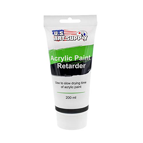 U.S. Art Supply Acrylic Retarder Acrylic Medium, 200ml Tube (6.7 Ounces) - Mixed with Color gives you longer Working Times U.S. Art Supply