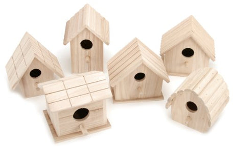 Darice Wooden Birdhouse-1 of 6 Assorted Styles Darice