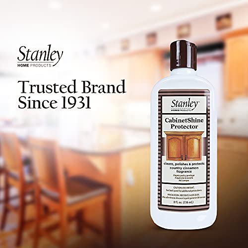 STANLEY HOME PRODUCTS CabinetShine Protector - Furniture Cleaner and Polish - Removes Dust Dirt and Grime Restores and Renews Protects Wood Finish STANLEY HOME PRODUCTS