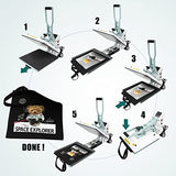 BetterSub Heat Press 15x15 inch Digital Heat Press Machine, Slide Out Industrial Quality T-Shirt Heat Transfer Machine Teal BetterSub