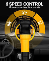 DEKOPRO Car Buffer Polisher, 6 Inch Dual Action Orbital Buffer Polisher, 6 Variable Speed 1800-5500OPM Random Polisher Kit with 4 Buffing Pads for DEKOPRO